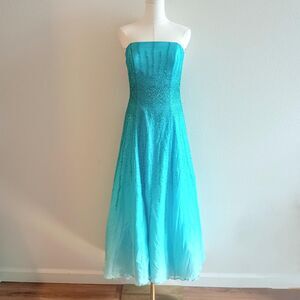 Y2K Floral Beaded Ombre Mermaid Prom Dress